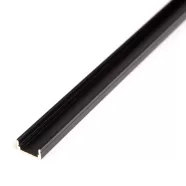   LED aluminium profil sín - 1000 x 17 x 8 mm - U profil - fekete                                       BX41010A1-BK