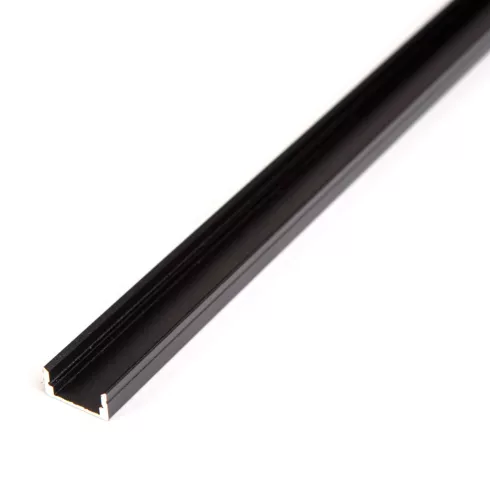 LED aluminium profil sín - 2000 x 17 x 8 mm - U profil - fekete                                       BX41010A2-BK