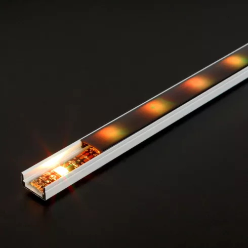 LED aluminium profil sín - 2000 x 17 x 8 mm - U profil - fehér                                        BX41010A2-WH