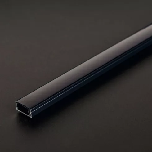 LED aluminium profil takaró búra - fekete - 2000mm (41010/41011hez)                                   BX41010M2-BK