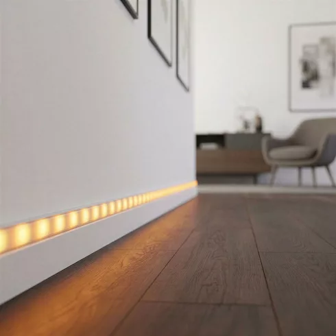 LED aluminium profil sín - 2000 x 23(17) x 8 mm - süllyeszthető U profil - fehér                      BX41011A2-WH