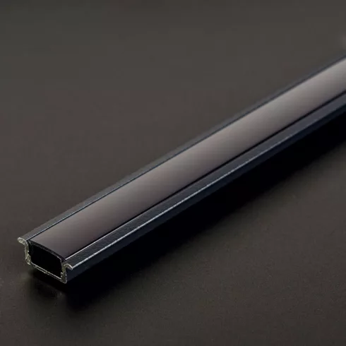 LED aluminium profil takaró búra - fekete - 1000 mm (41011A1-hez)                                     BX41011M1-BK