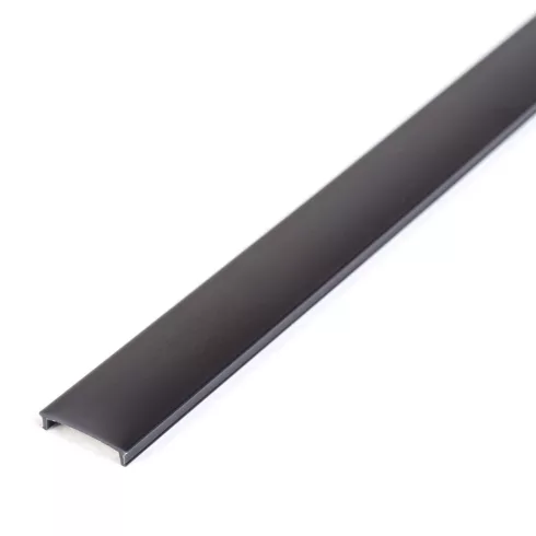 LED aluminium profil takaró búra - fekete - 2000 mm (41011A2-höz)                                     BX41011M2-BK