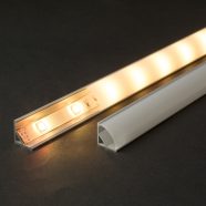   LED alumínium profil sín 1000 x 16 x 16 mm íves sarok profil                                          BX41012A1