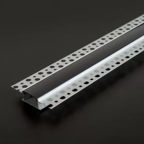 LED aluminium profil takaró búra - fekete - 1000 mm (41025A1-hez)                                     BX41025M1-BK