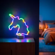   Neon LED lámpa - színes unikornis - 3 x AA + USB - 28,5 x 8,5 x 24,5 cm                               BX43996B