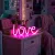 Neon LED lámpa - rózsaszín colLovecol - 3 x AA + USB - 34 x 1.6 x 12,5 cm                             BX43996H