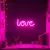Neon LED lámpa - rózsaszín colLovecol - 3 x AA + USB - 34 x 1.6 x 12,5 cm                             BX43996H