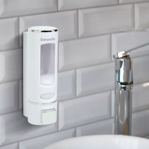 Szappanadagoló - kézzel működtethető - 400 ml - fali - fehér                                          BX51118A