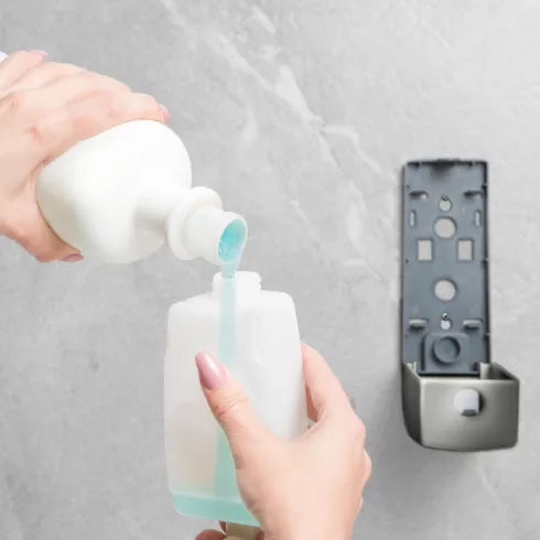 Szappanadagoló - kézzel működtethető - 350 ml - fali - ezüst                                          BX51119B