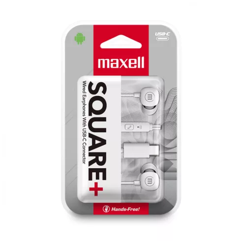 Maxell square+ fülhallgató - Type-c - 120 cm - fehér                                                  BX52041WH
