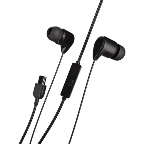 Maxell BASS13 vezetékes fülhallgató - fekete - USB-C (EB10)                                           BX52048