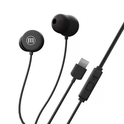 Maxell vezetékes fülhallgató - fekete - USB-C (INBAX)                                                 BX52049