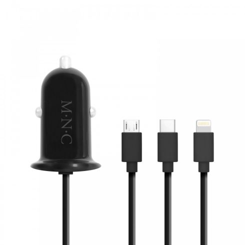 Szivargyújtós adapter 4 az 1-ben + USB - fekete                                                       BX54920BK