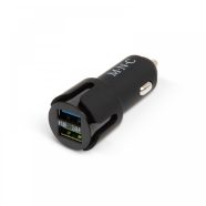   Autós szivargyújtó adapter - 2 x USB aljzattal - 2,4 A - Fekete                                       BX54931BK