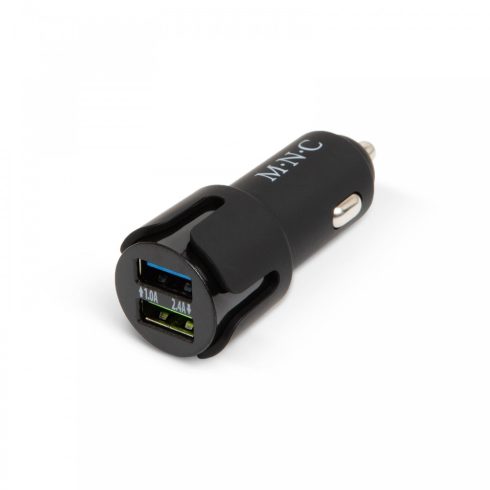 Autós szivargyújtó adapter - 2 x USB aljzattal - 2,4 A - Fekete                                       BX54931BK