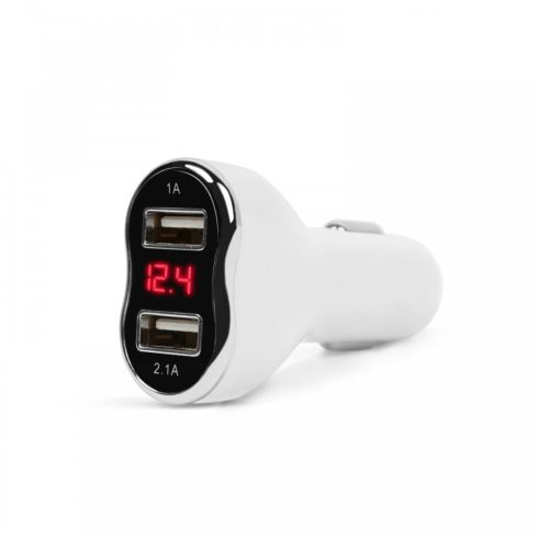 Autós szivargyújtó adapter - 2 x USB - fehér                                                          BX55054WH