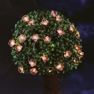   Szolár fényfüzér - virág - 2,4 m - 25 melegfehér LED                                                  BX55218C