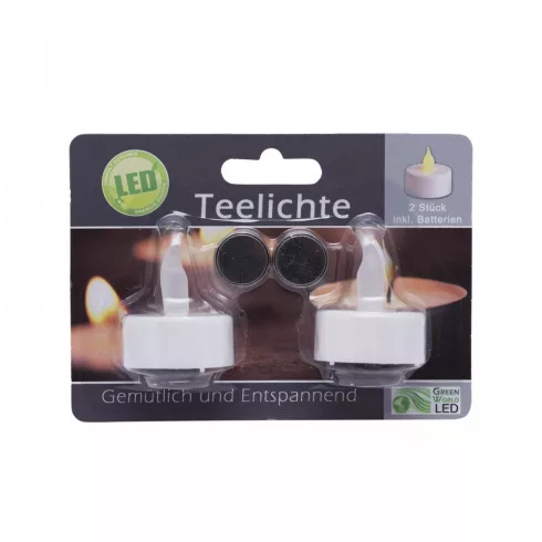 LED-es teamécses - fehér - 2 db / bliszter                                                            BX55246