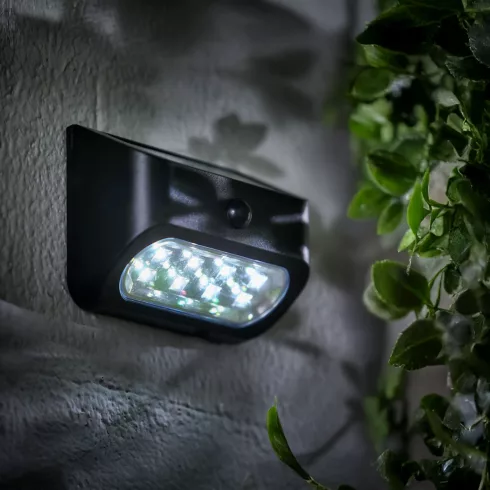 Mozgásérzékelős szolár lámpa - 14 x 6,5 x 10 cm - 8 x SMD LED                                         BX55282