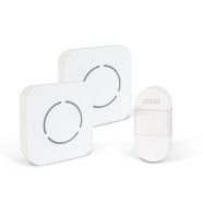   Digitális elem- és vezeték nélküli csengő - Kinetic - 2 beltéri - fehér - kék LED                     BX55331WH-2