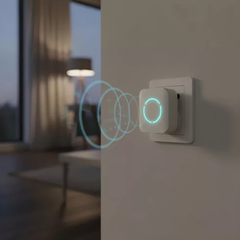 Digitális elem- és vezeték nélküli csengő - Kinetic - fehér - kék LED                                 BX55331WH