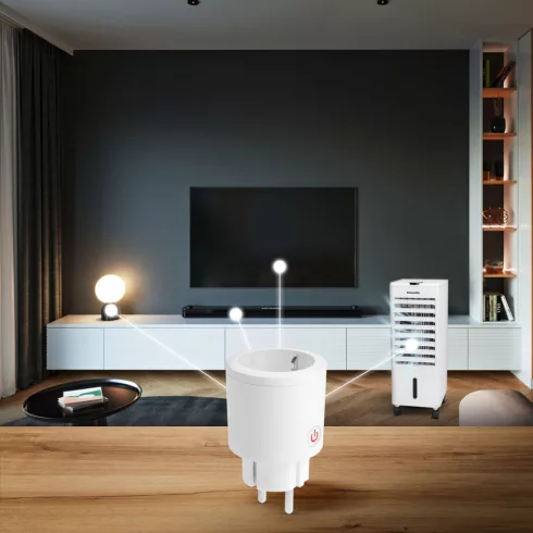 Smart konnektor - fogyasztásmérővel - Amazon Alexa, Google Home, Siri, IFTTT kompatibilitás           BX55359B