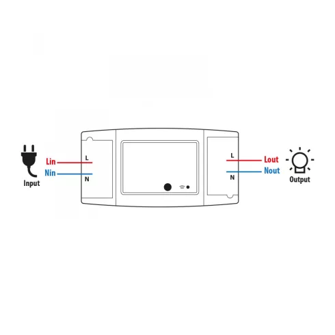Smart Wi-Fi-s rejtett kapcsoló - 90-250V, 16A - Amazon Alexa, Google Home, IFTTT kompatibilitás       BX55375