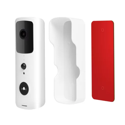 Smart Wi-Fi-s videó kaputelefon szett - akkumulátoros - MicroSD, FHD, PIR - fehér                     BX55386WH