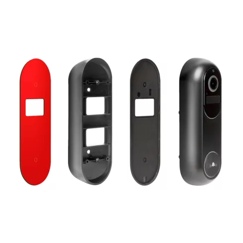 Smart Wi-Fi-s videó kaputelefon - akkumulátoros, 12V - MicroSD, FHD, PIR - fekete                     BX55387BK