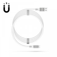   Mágneses adatkábel - MicroUSB - 2A - fehér                                                            BX55446M-WH