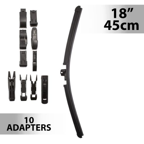 Ablaktörlő 18col/45 cm - 10 db adapterrel                                                             BX55738N