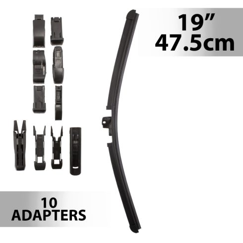Ablaktörlő 19col/47,5 cm - 10 db adapterrel                                                           BX55739N