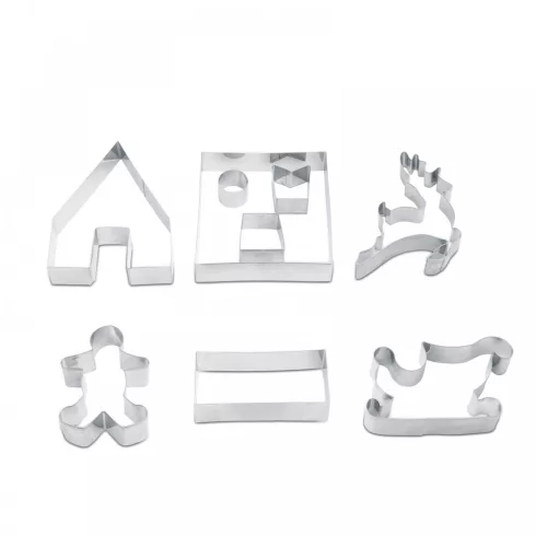 Sütikiszúró forma - 3D mézeskalács házikó 9 db-os                                                     BX55990C