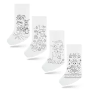   Színezhető mikulás csizma - 4 filccel - 4 féle - 41 x 21 cm                                           BX55996D