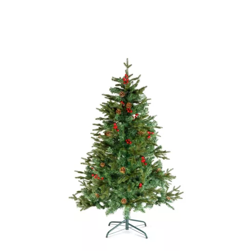 Műfenyő - 150 cm - PE / PVC - piros bogyóval                                                          BX56481B
