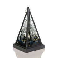   Halloween-i LED lámpás - csontváz - melegfehér - fekete - 9,5 x 9,5 x 17 cm - 2 x AAA                 BX56549B