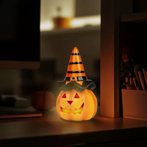 Halloween-i LED-es tök - 2 x LR44 - 6,5 x 11 cm                                                       BX56565