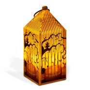  Halloween-i LED lámpás - tök - narancs LED - 2 x LR44 - 4 x 4 x 9,5 cm                                BX56566