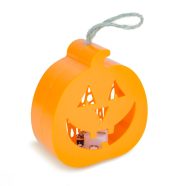   Halloween-i LED dekor - tök - RGB LED - 3 x LR1130 - 8,5 x 9 x 4 cm                                   BX56568
