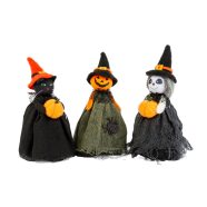  Halloween-i dekoráció - szellem, macska, tökfej - 21 cm                                               BX56578