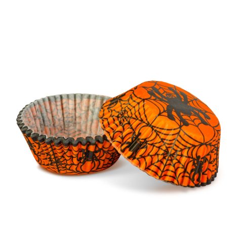 Halloween-i dekoráció - muffin papír szett - 50 db - 4 féle - 7 x 5 x 3,2 cm                          BX56579