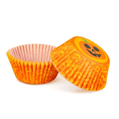 Halloween-i dekoráció - muffin papír szett - 50 db - 4 féle - 7 x 5 x 3,2 cm                          BX56579
