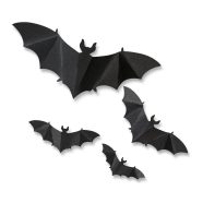   Halloween-i dekoráció - denevér szett - öntapadós - fekete - 30 db / csomag                           BX56587B