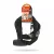Kerékpár láncos lakat 8 mm / 100 cm fekete                                                            BX57087