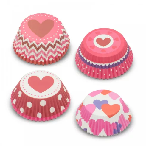 Muffin papír szett - szív - 100 db / csomag                                                           BX57168H