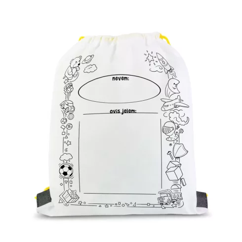 Színezhető tornazsák - 4 filccel - 33 x 27 cm                                                         BX57317A