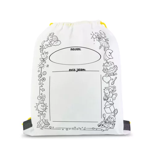 Színezhető tornazsák - 4 filccel - 33 x 27 cm                                                         BX57317B