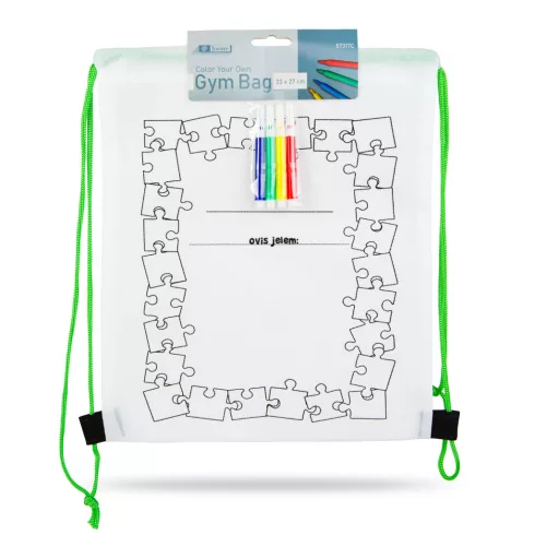 Színezhető tornazsák - 4 filccel - 33 x 27 cm                                                         BX57317C