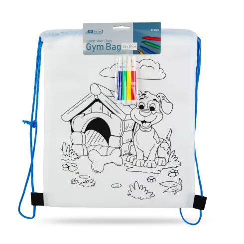 Színezhető tornazsák - 4 filccel - 33 x 27 cm - 4 féle                                                BX57317D
